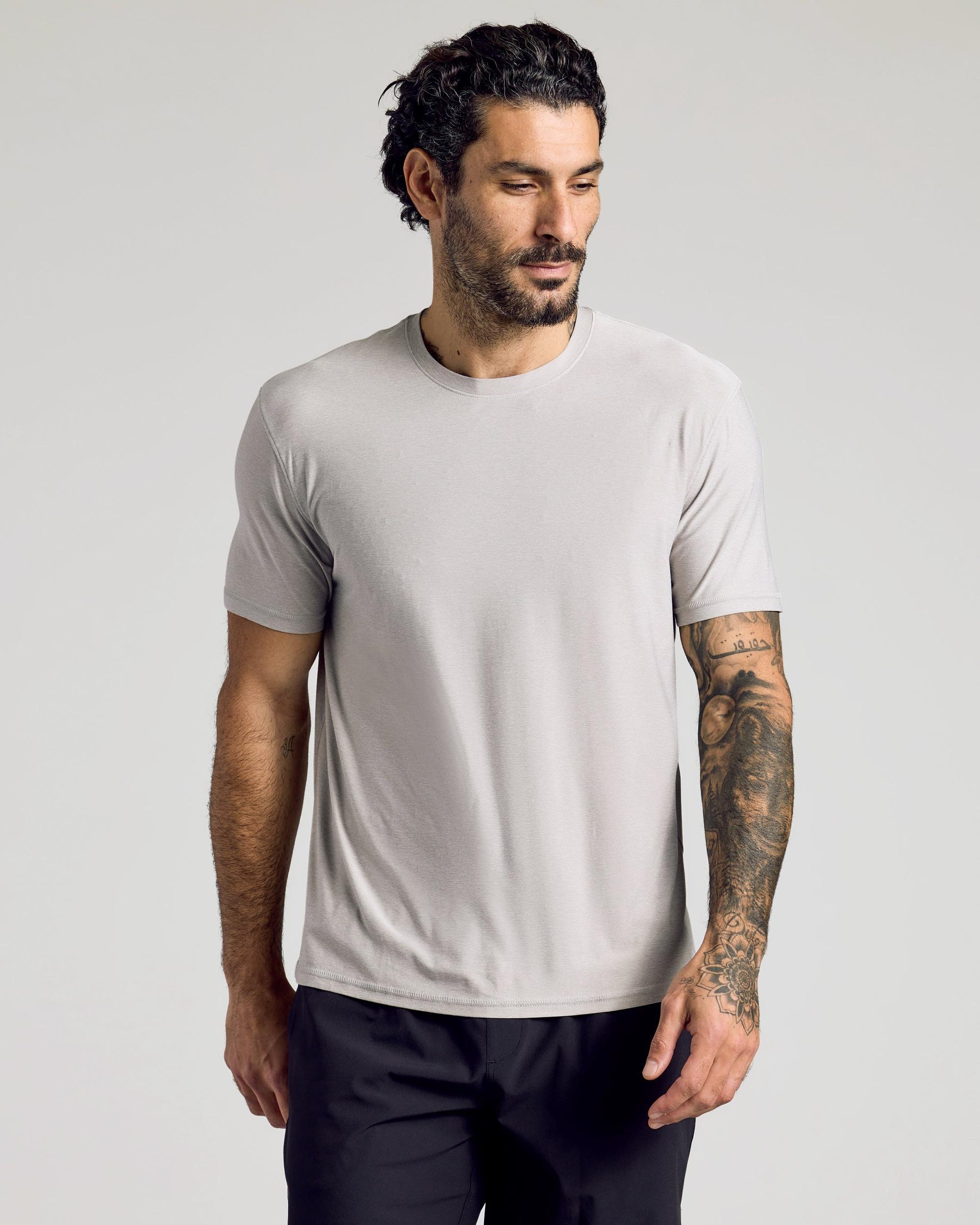 Light Heather Gray Active Crew Neck Tee Product Image