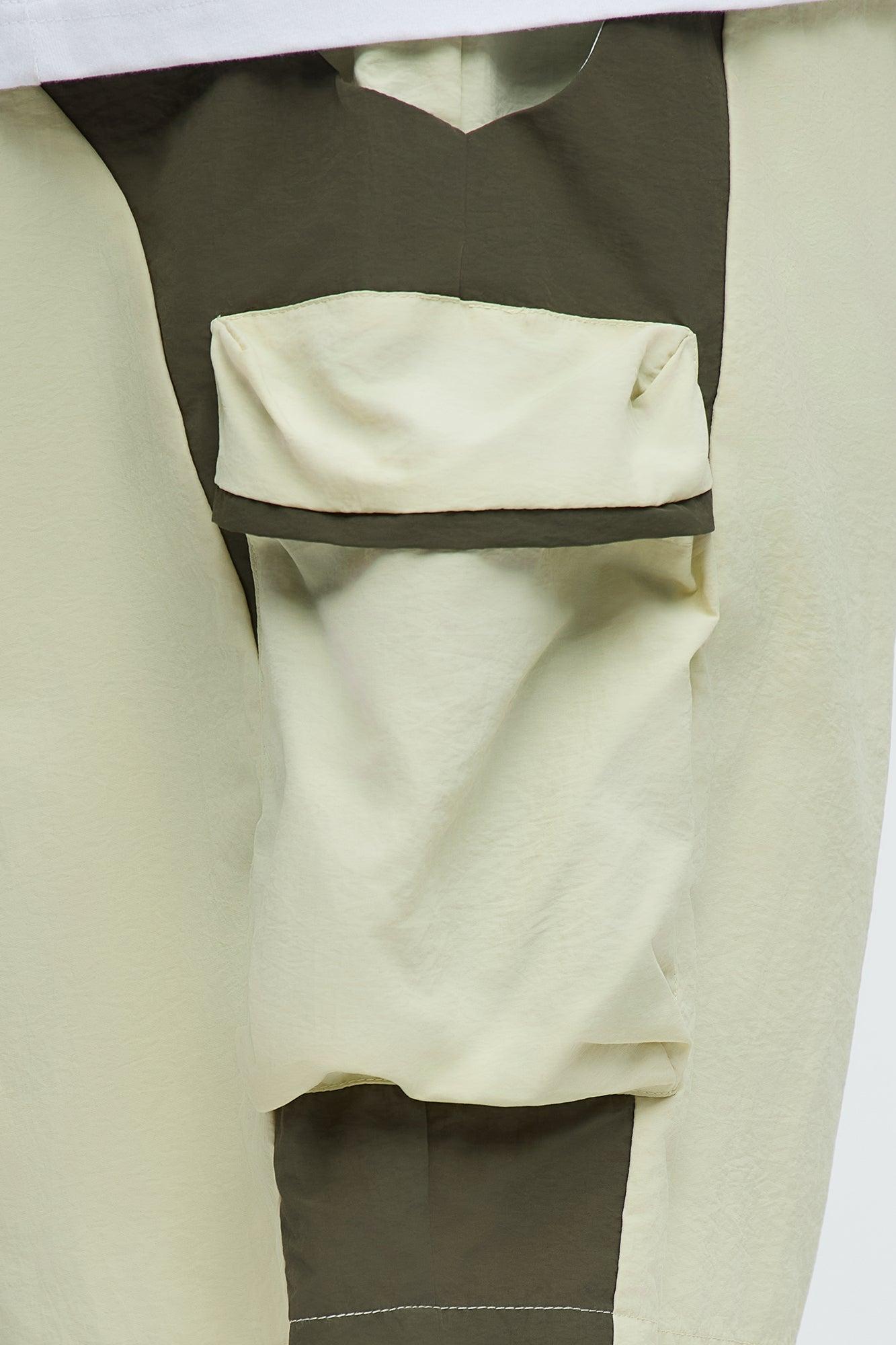 Side With Me Zipper Nylon Short - White/combo Product Image