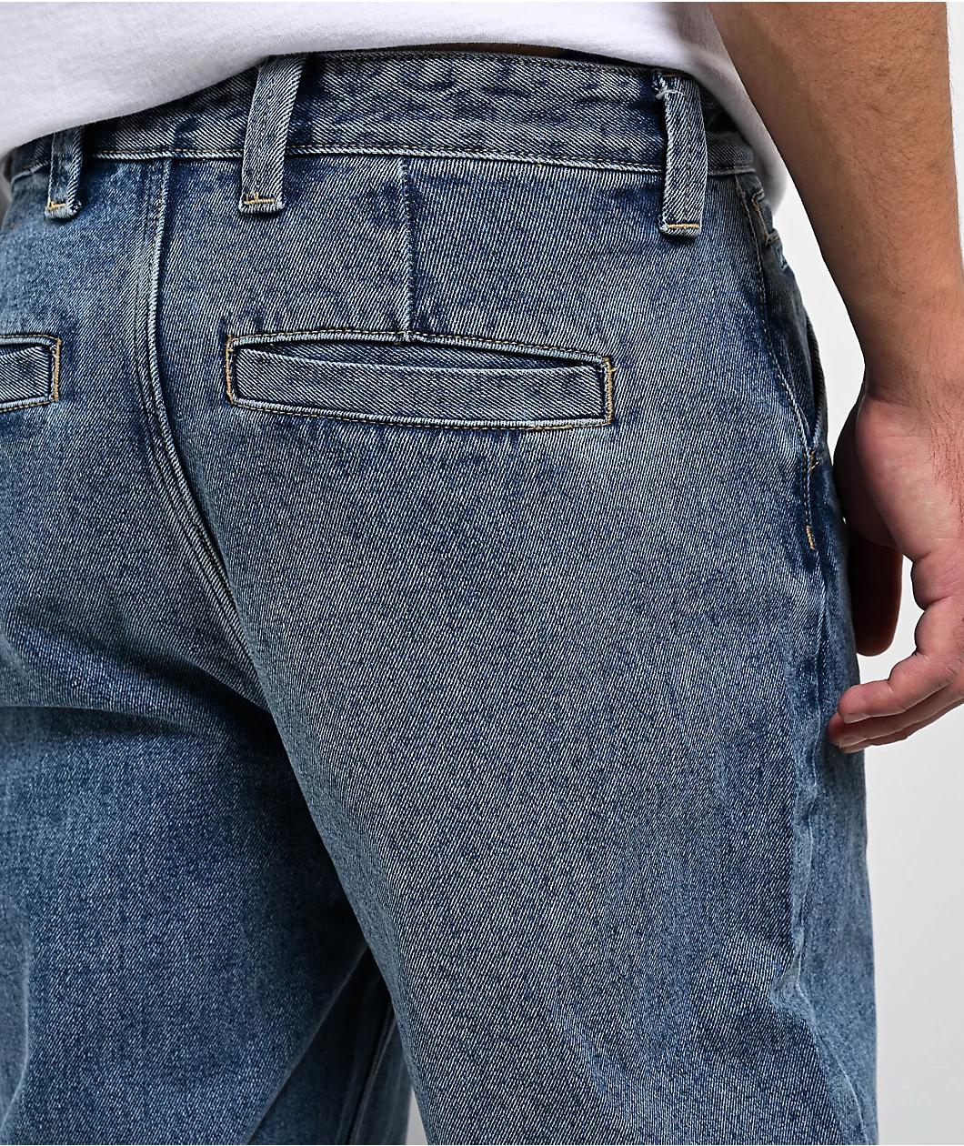 Empyre Loose Fit Brown Wash Denim Skate Jeans Product Image