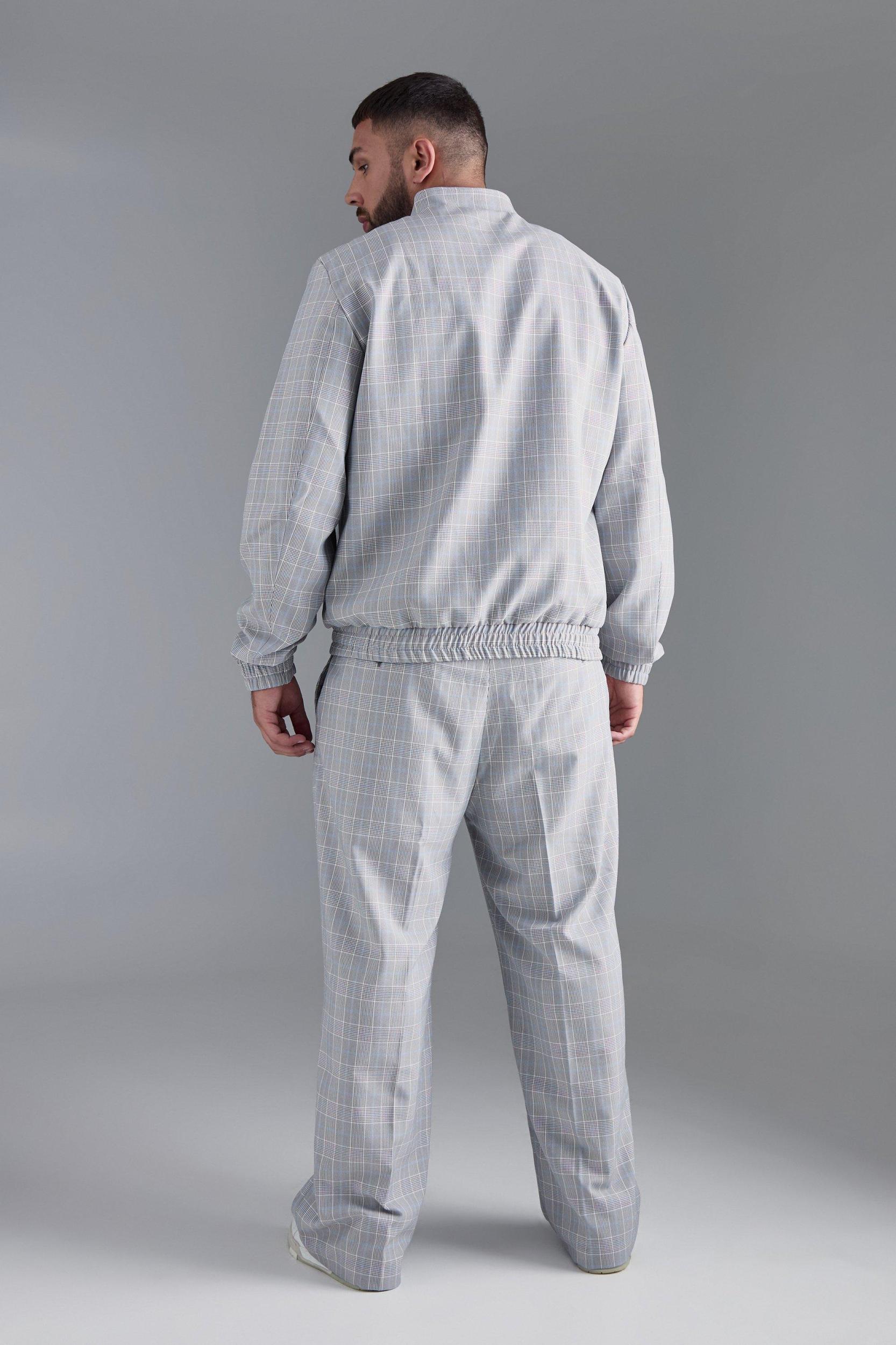 Plus Plaid Tailored Wide Leg Pants | boohooMAN USA Product Image