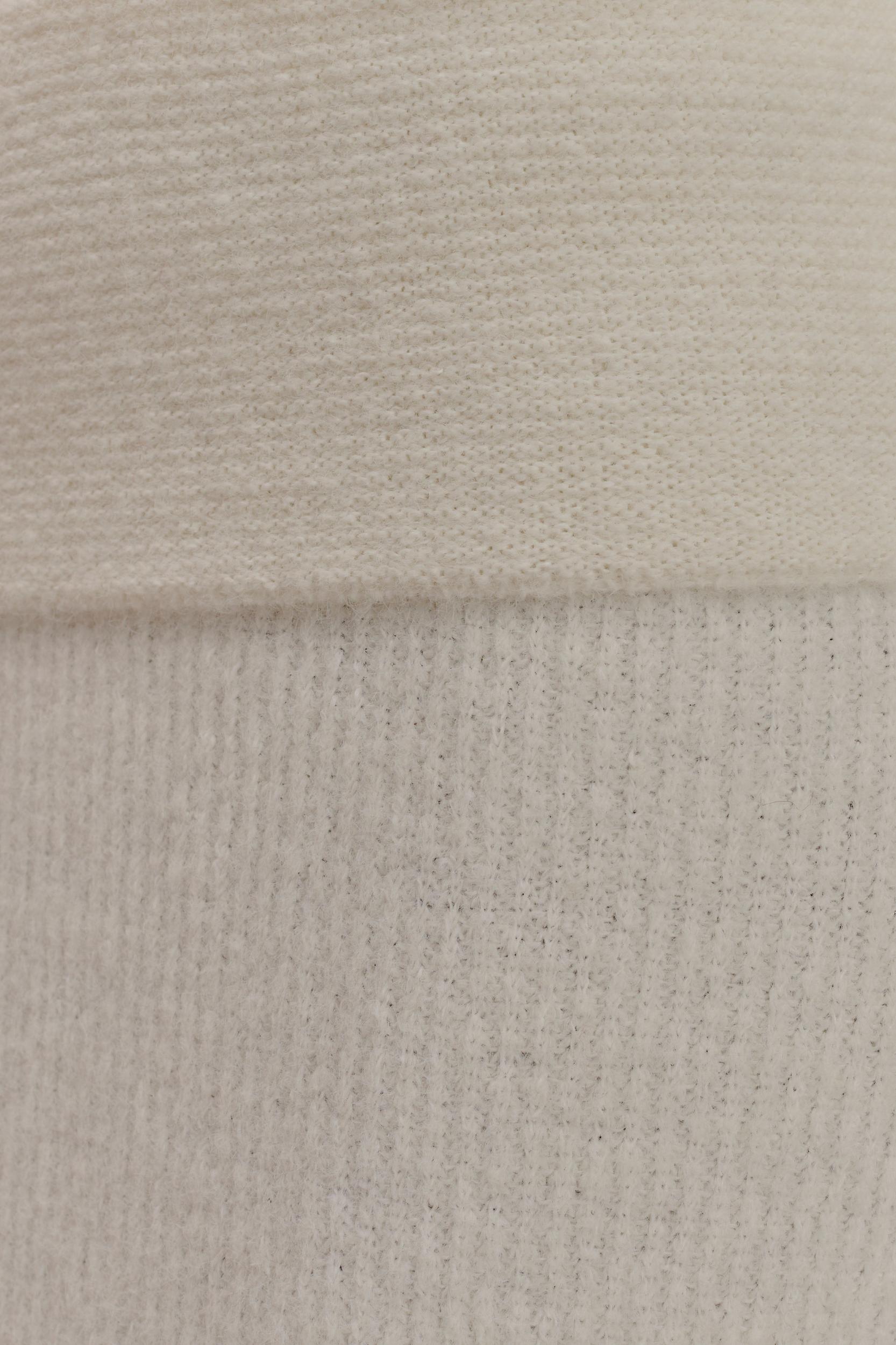 Charlotte Knit Maxi Skirt With Overlay - Ivory Product Image