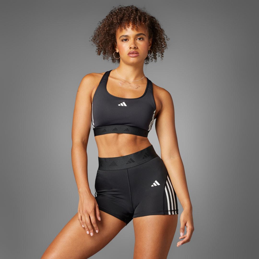 adidas Hyperglam 3-Inch Leggings Core Black L Womens Product Image