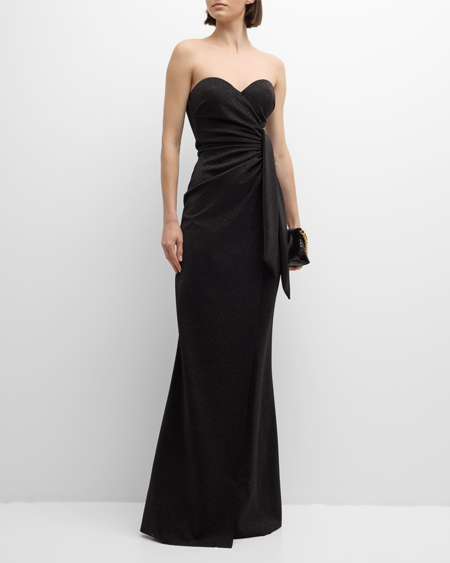 Strapless Shimmer Column Gown Product Image