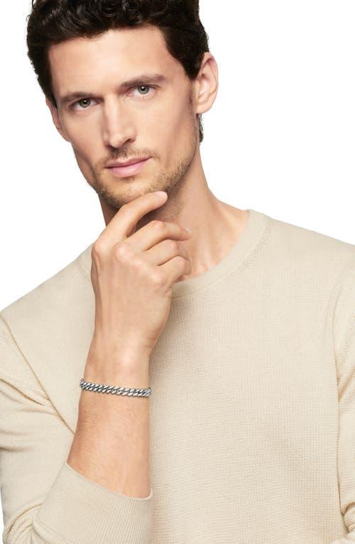 Mens Curb Chain Bracelet with Pave Diamonds Product Image