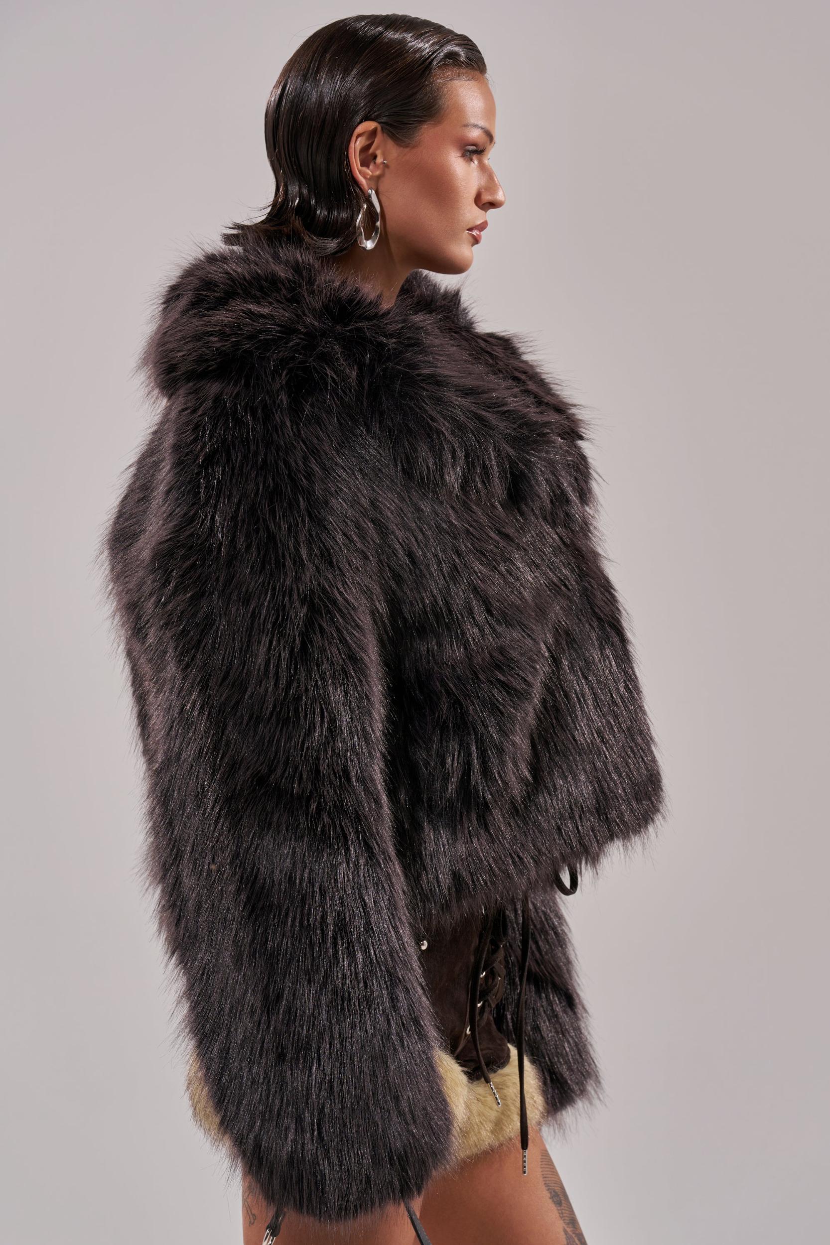 DUSK TIL DAWN FAUX FUR COAT Product Image
