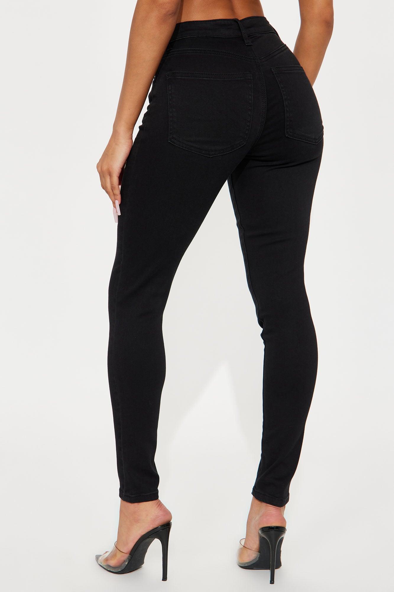 Classic Premium Mid Rise Skinny Jeans - Black Female Product Image