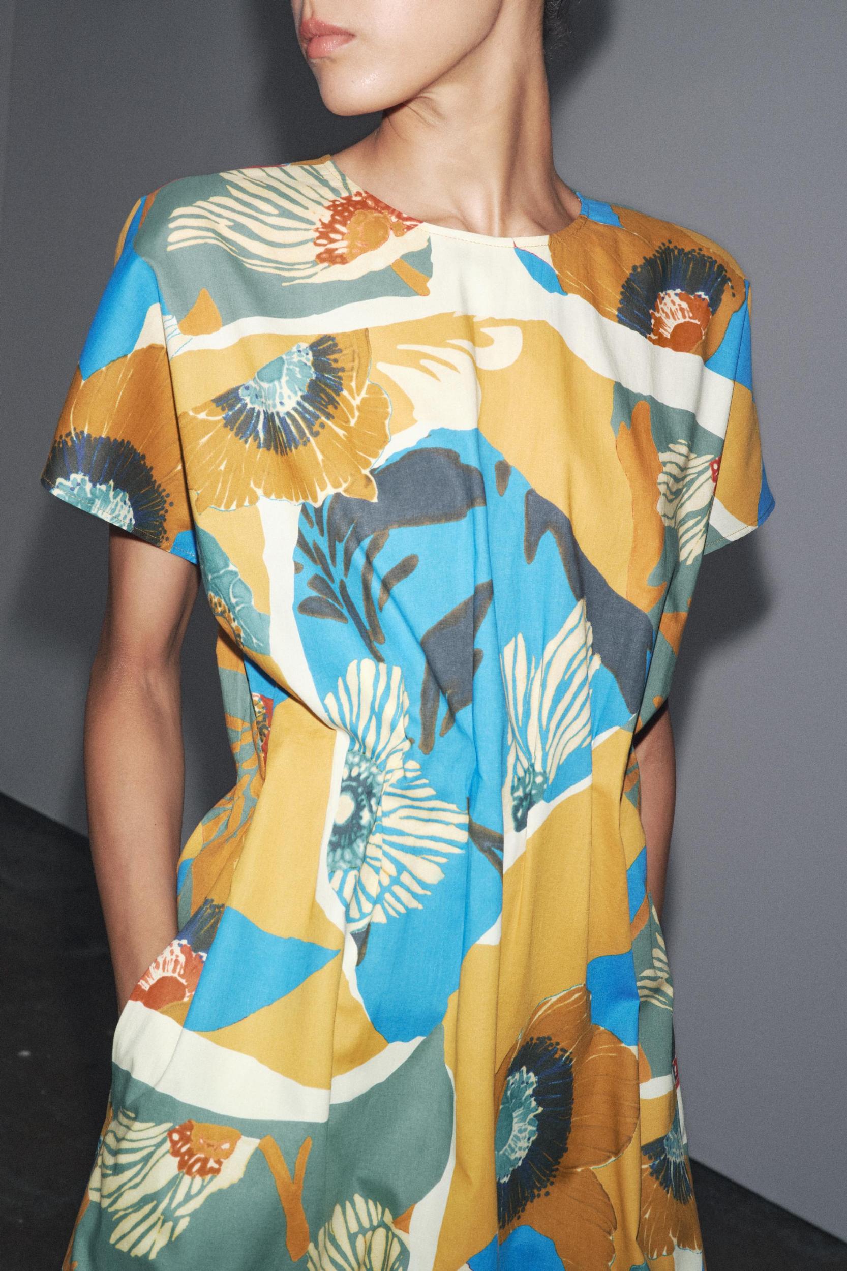 ZW COLLECTION PRINTED MIDI DRESS Product Image