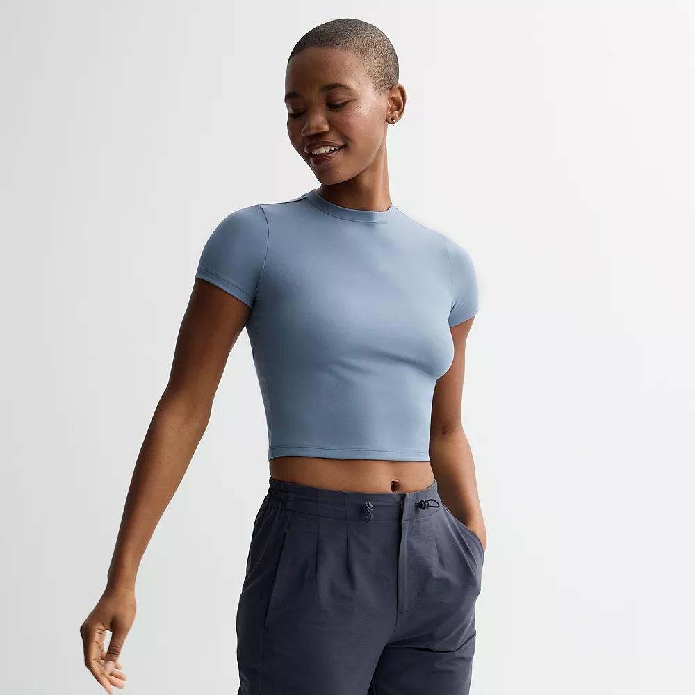 Women's FLX Affirmation Short Sleeve Active Tee, Size: Small, Drought Blue Product Image