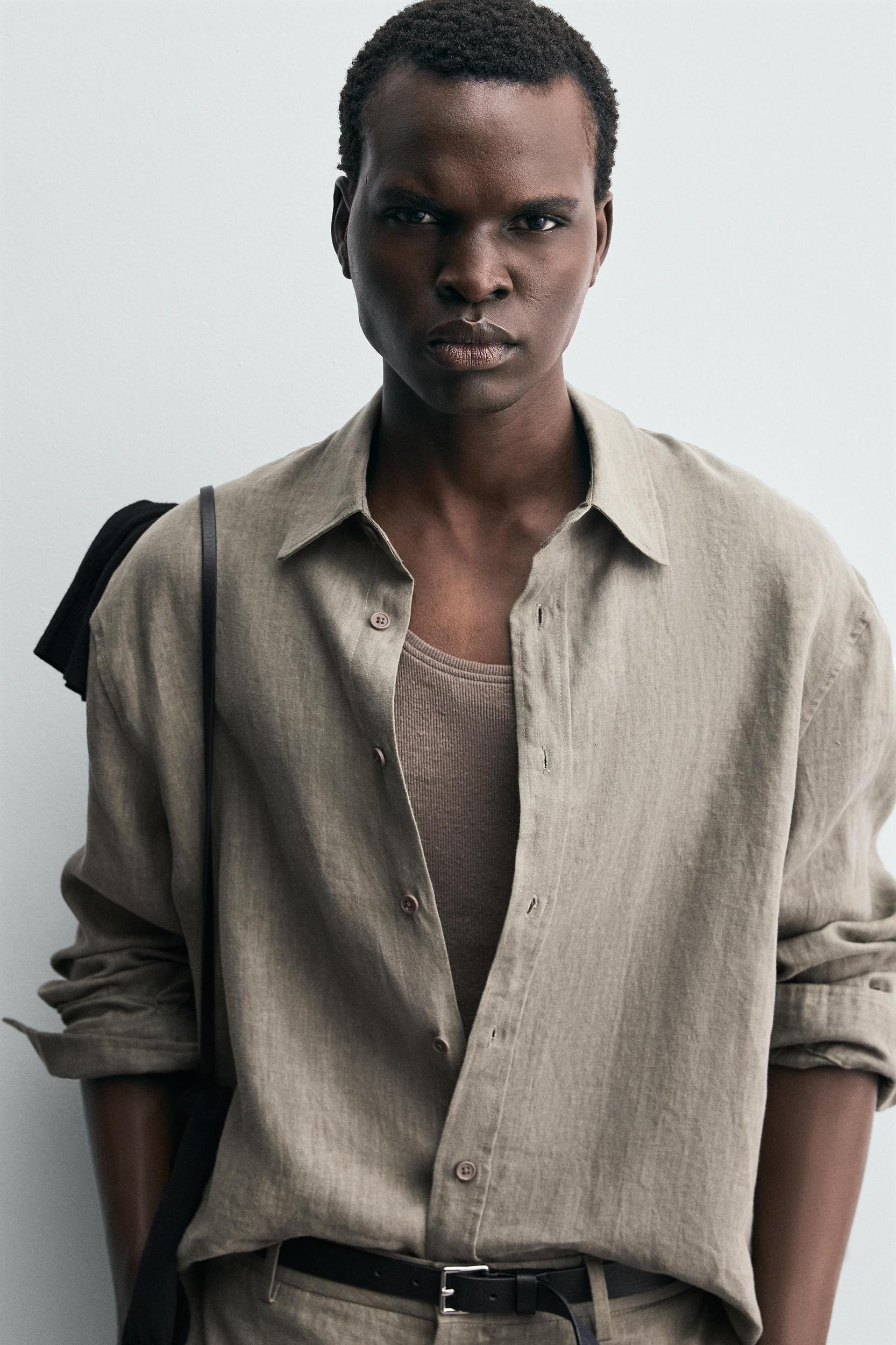 WASHED 100% LINEN SHIRT Product Image