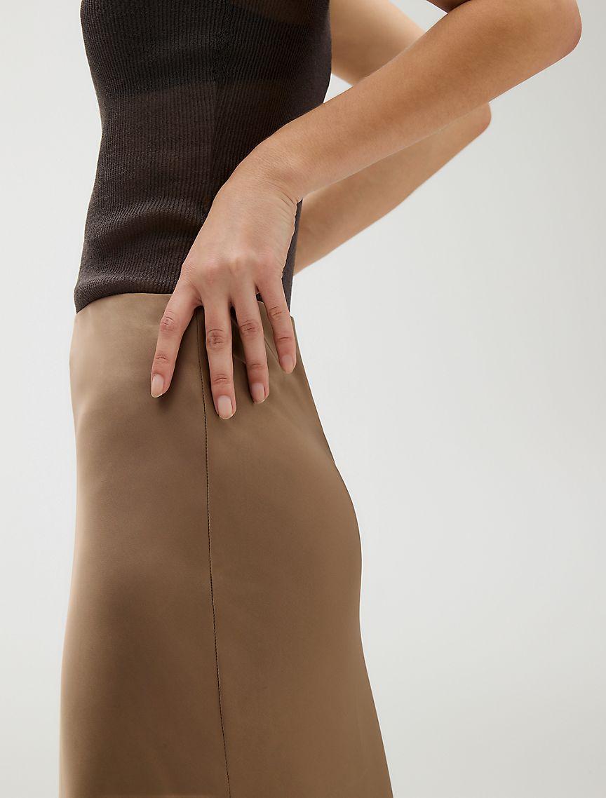 Matte Satin Midi Skirt Product Image