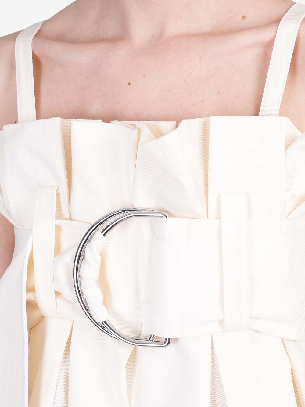 belted pleated mini dress Product Image