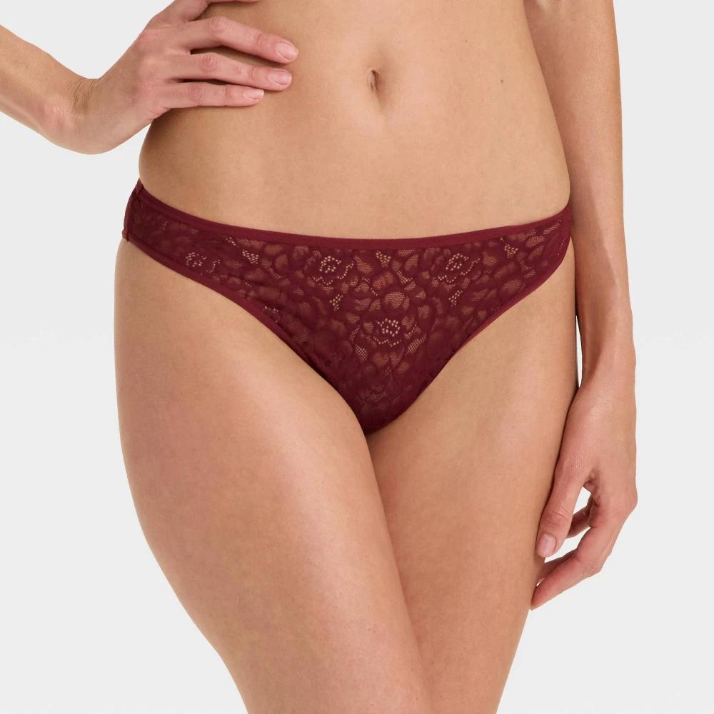 Women's Rose Lace Cheeky Underwear - Auden™ Black S Product Image
