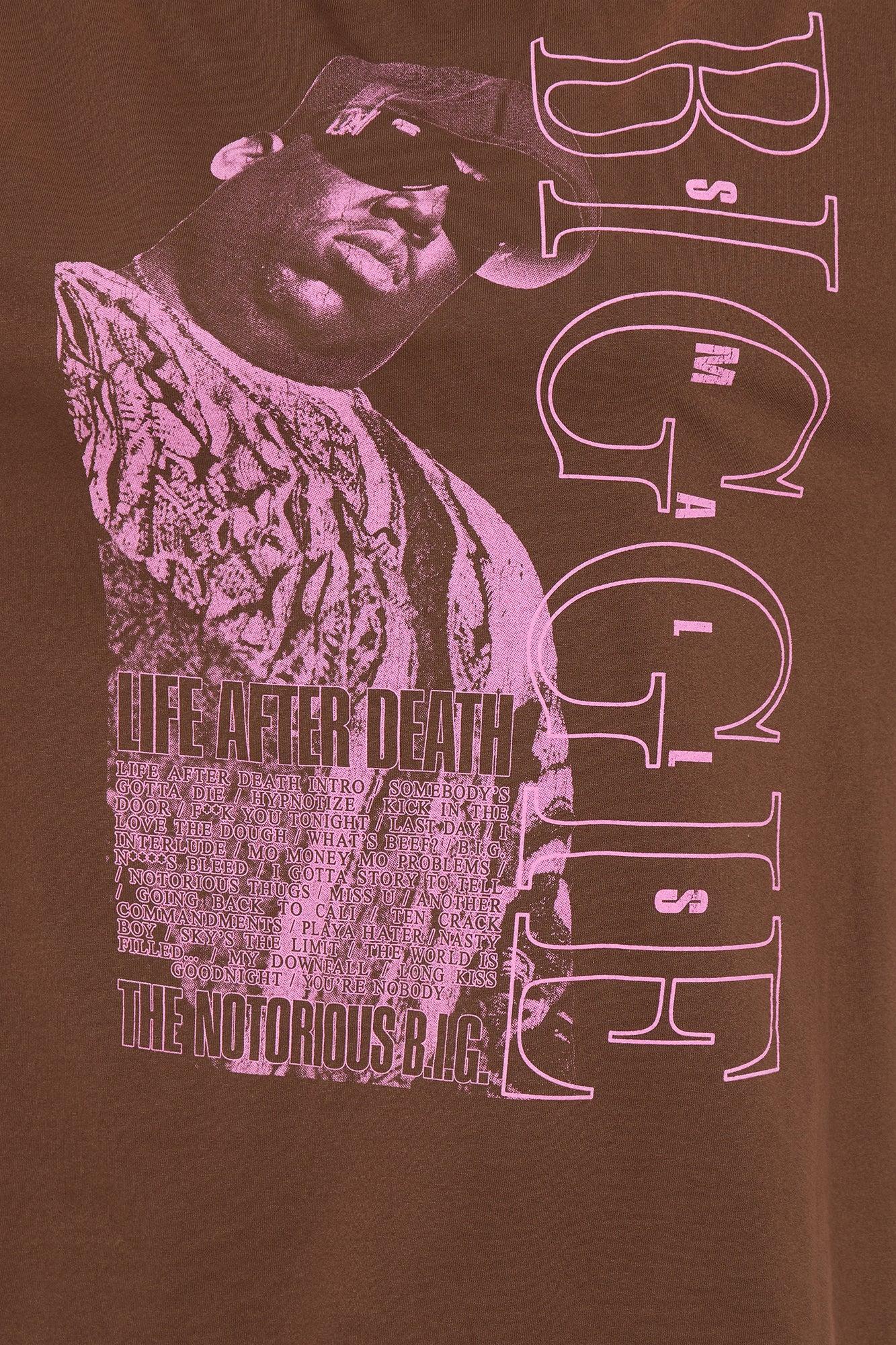 Biggie Spread Love Washed Oversized Tee - Dark Brown Female Product Image