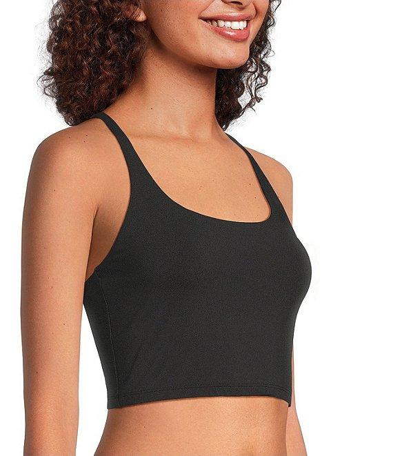 VAN WINKLE & CO. Scoop Neck Sleeveless Adjustable Convertible Strap Cropped Tank Top Product Image