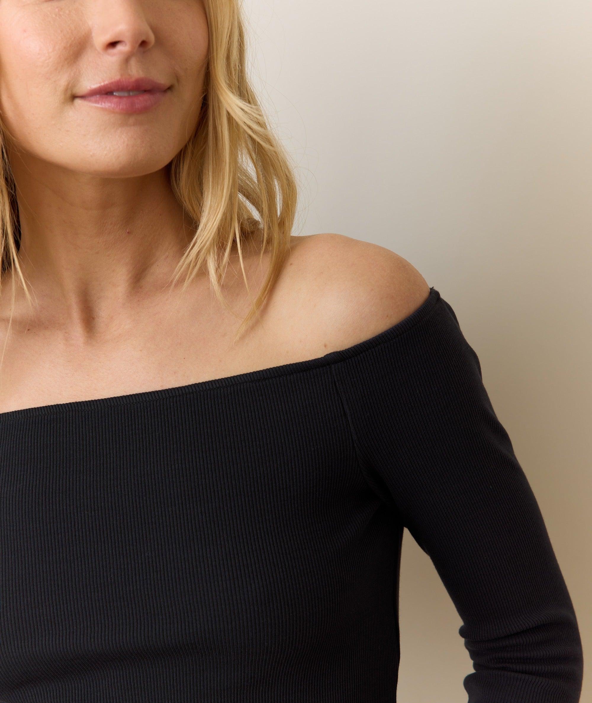 Lexi Rib Sun-In Off the Shoulder Top Product Image