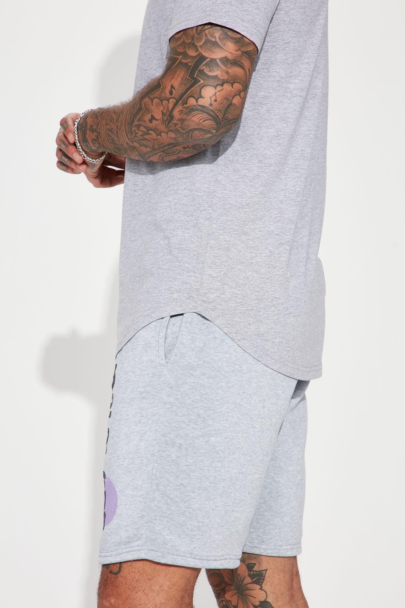 Essential Short Sleeve Scallop Crew Tee - HeatherGrey Product Image