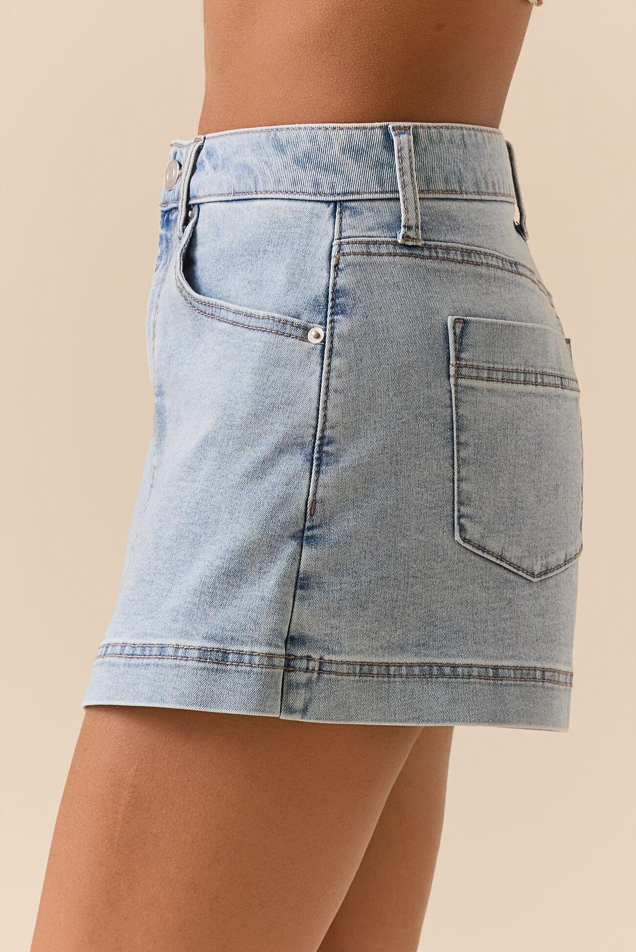 Sailor Denim Mini Skirt Product Image