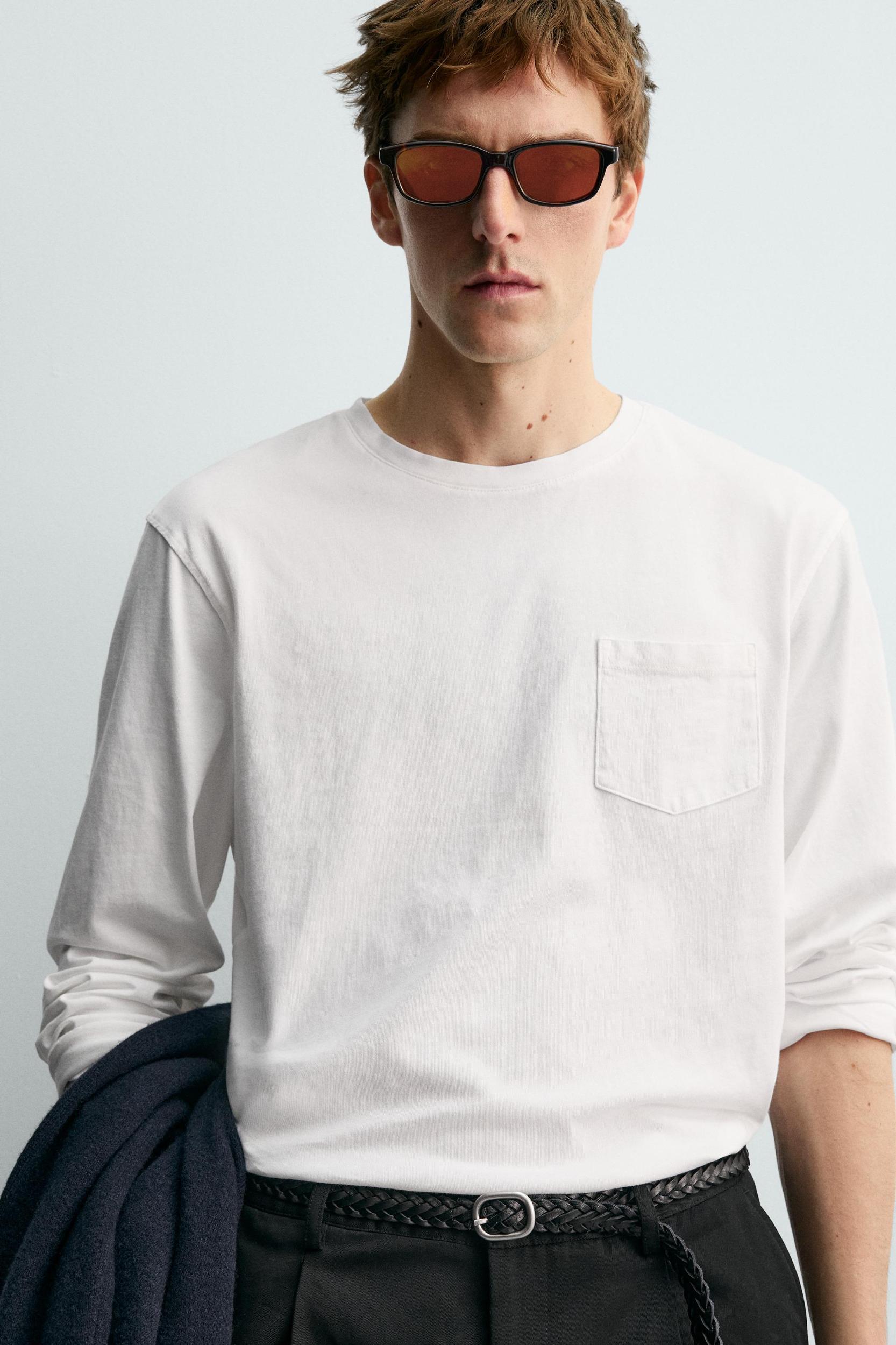 LONG SLEEVE POCKET T-SHIRT AARON LEVINE X ZARA Product Image