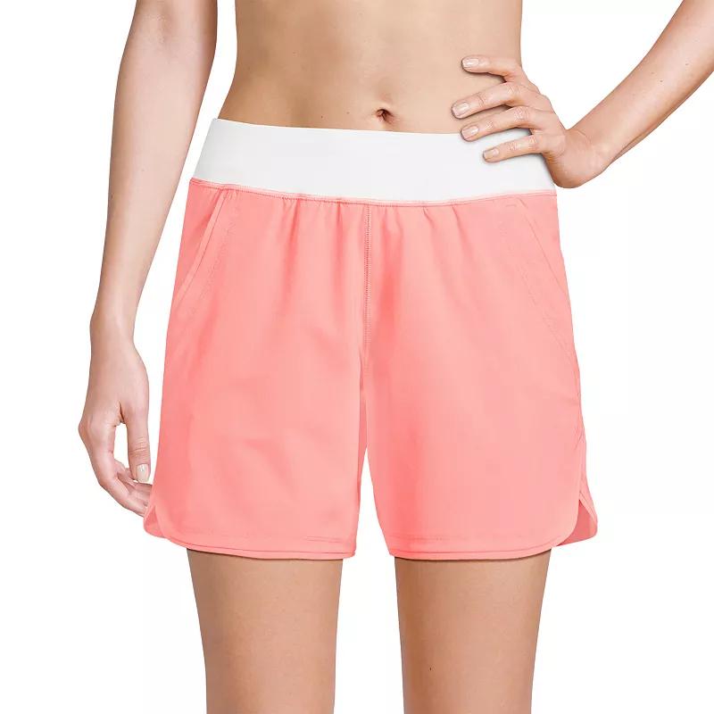 Women's Lands' End 5" Quick Dry Swim Shorts With Panty,  Product Image