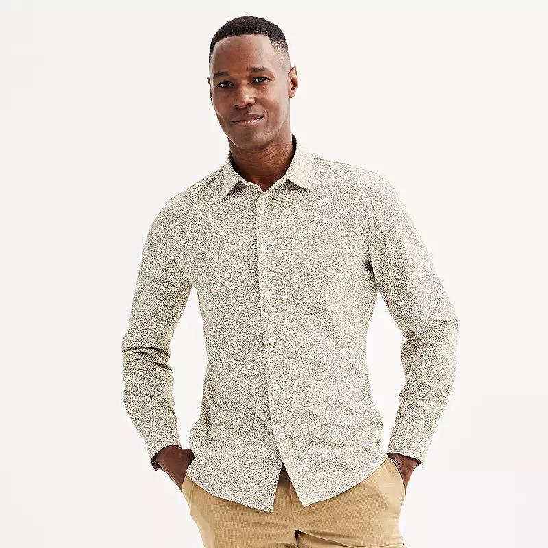 Men's FLX Slim Performance Untucked-Fit Button Down Long Sleeve Shirt,  Product Image