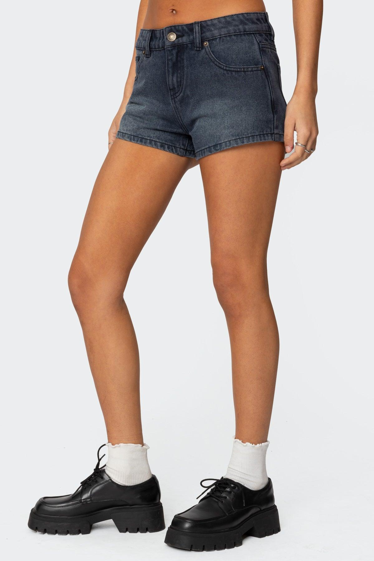 Siobhan Mid Rise Denim Shorts Product Image