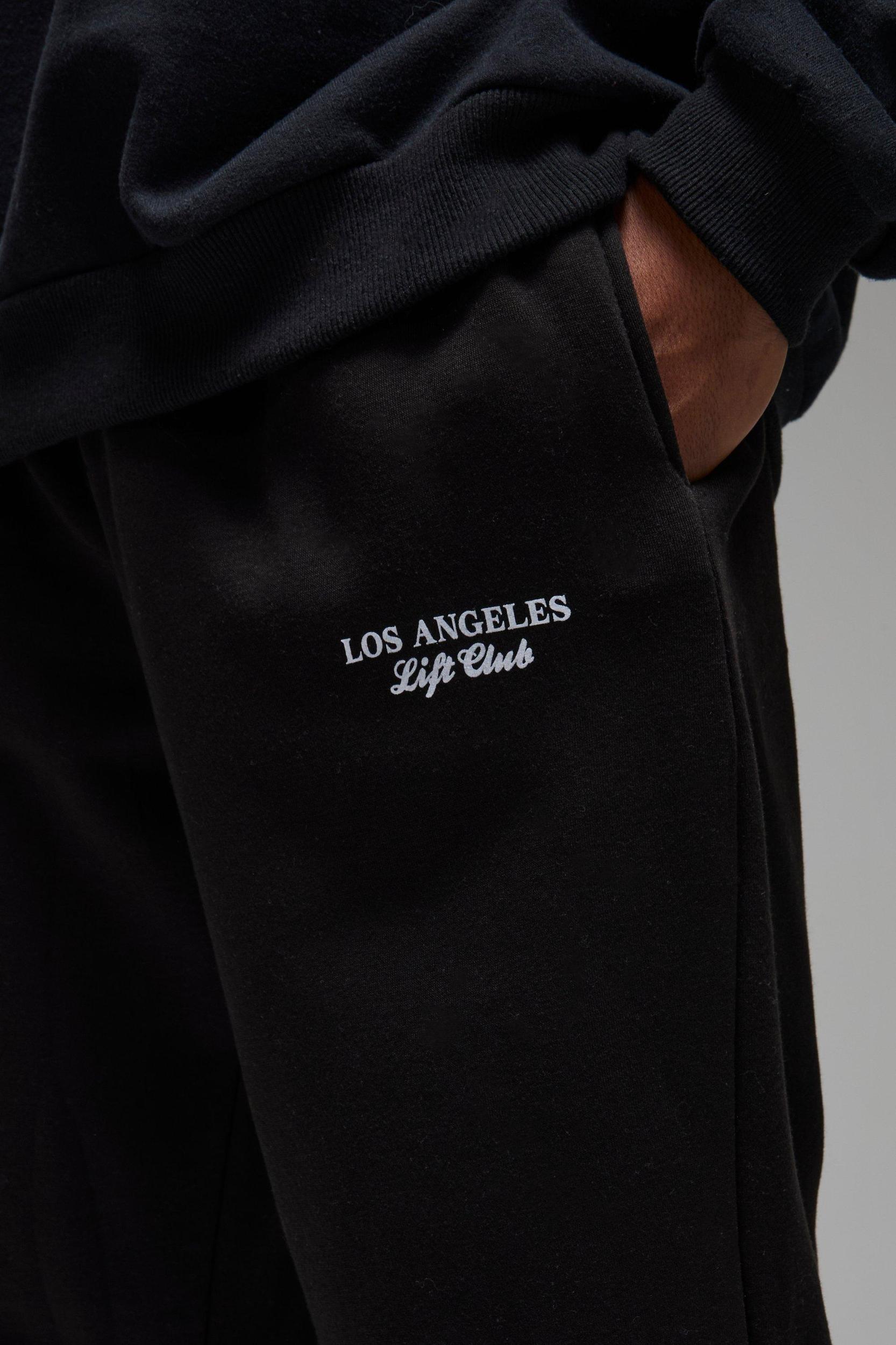 Man Active Los Angeles Lift Club Oversized Sweatpants | boohooMAN USA Product Image
