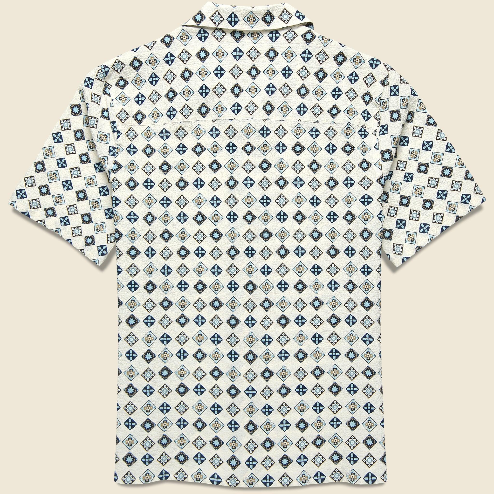 Didcot Geo Tile Shirt - Ecru Product Image