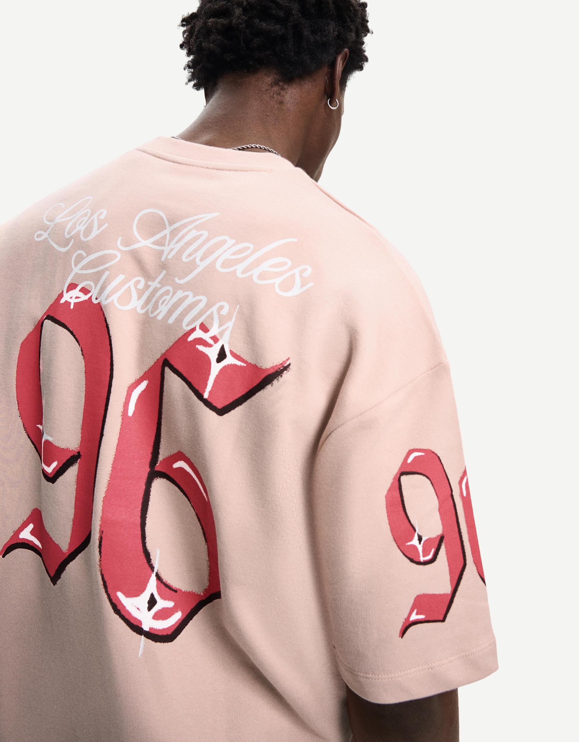 Printed short sleeve plush T-shirt Product Image