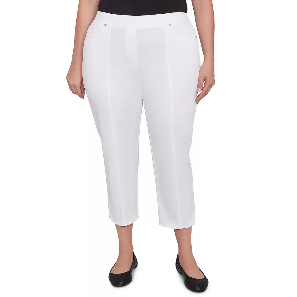 Plus Size Alfred Dunner Tailored Tulip Hem Capri Pants, Women's, Size: 16 W, Marine Blue Product Image