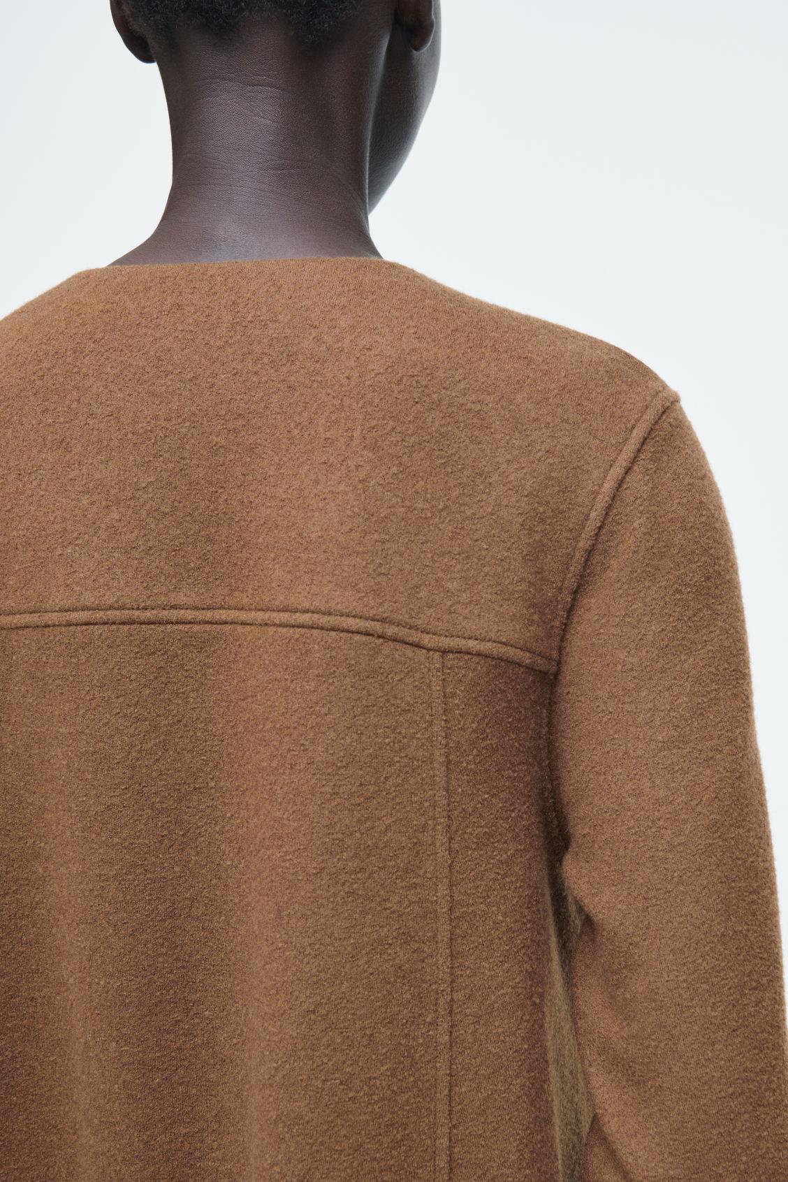 A-LINE BOILED-WOOL MINI DRESS Product Image