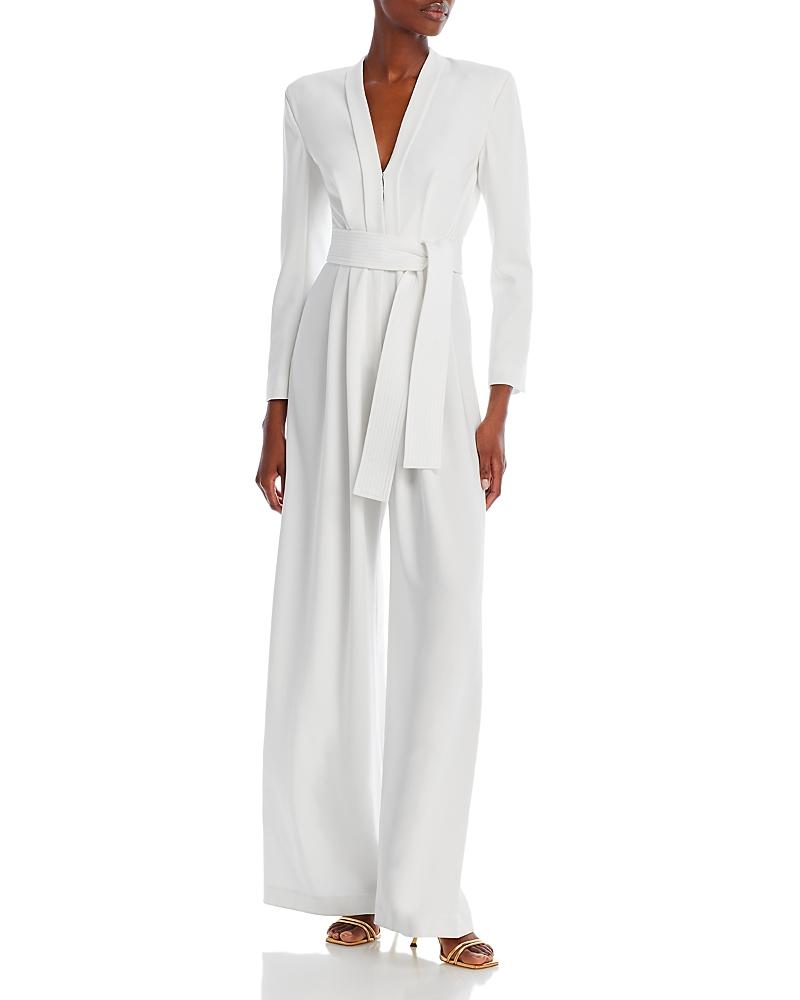 Womens Kieran II Belted Crepe Wide-Leg Jumpsuit Size 0 Product Image