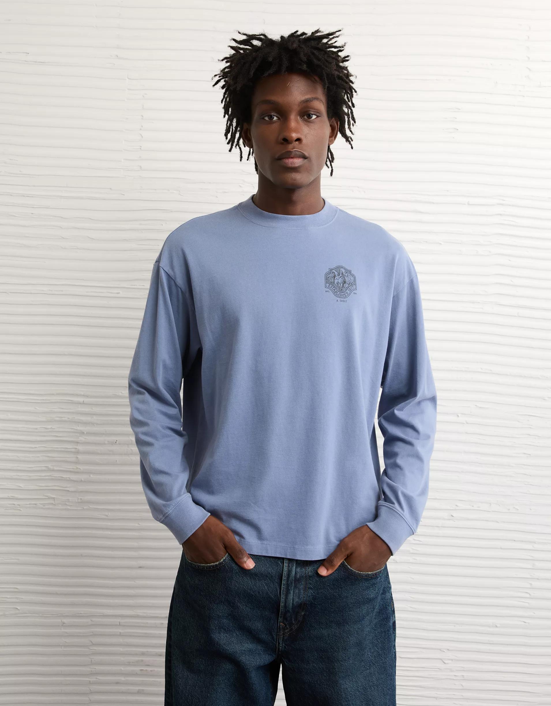 AE Boxy Long Sleeve Graphic T-Shirt Product Image