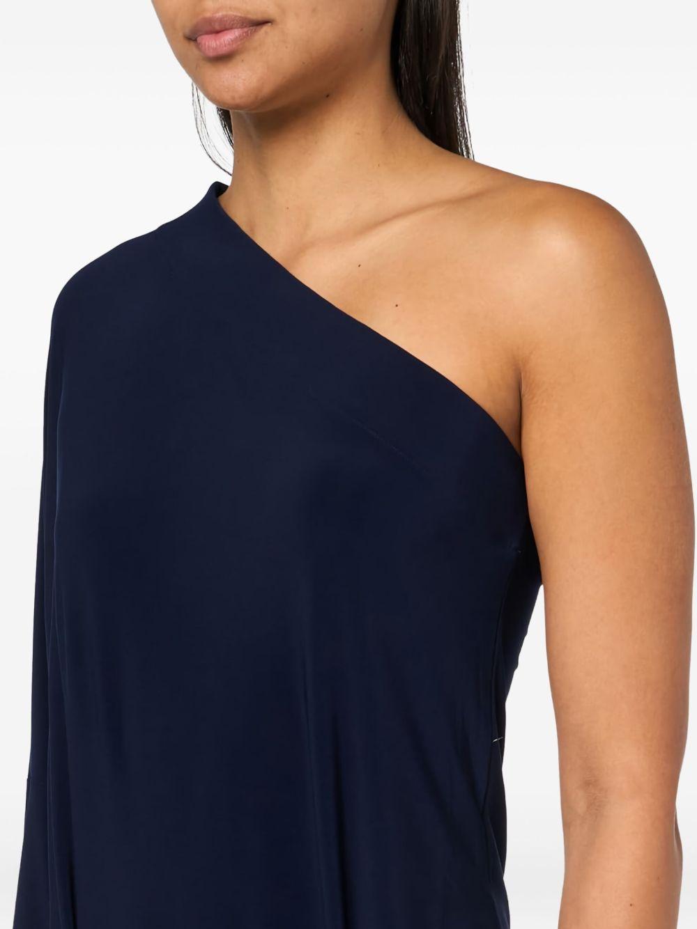 one-shoulder tie-waist maxi dress Product Image