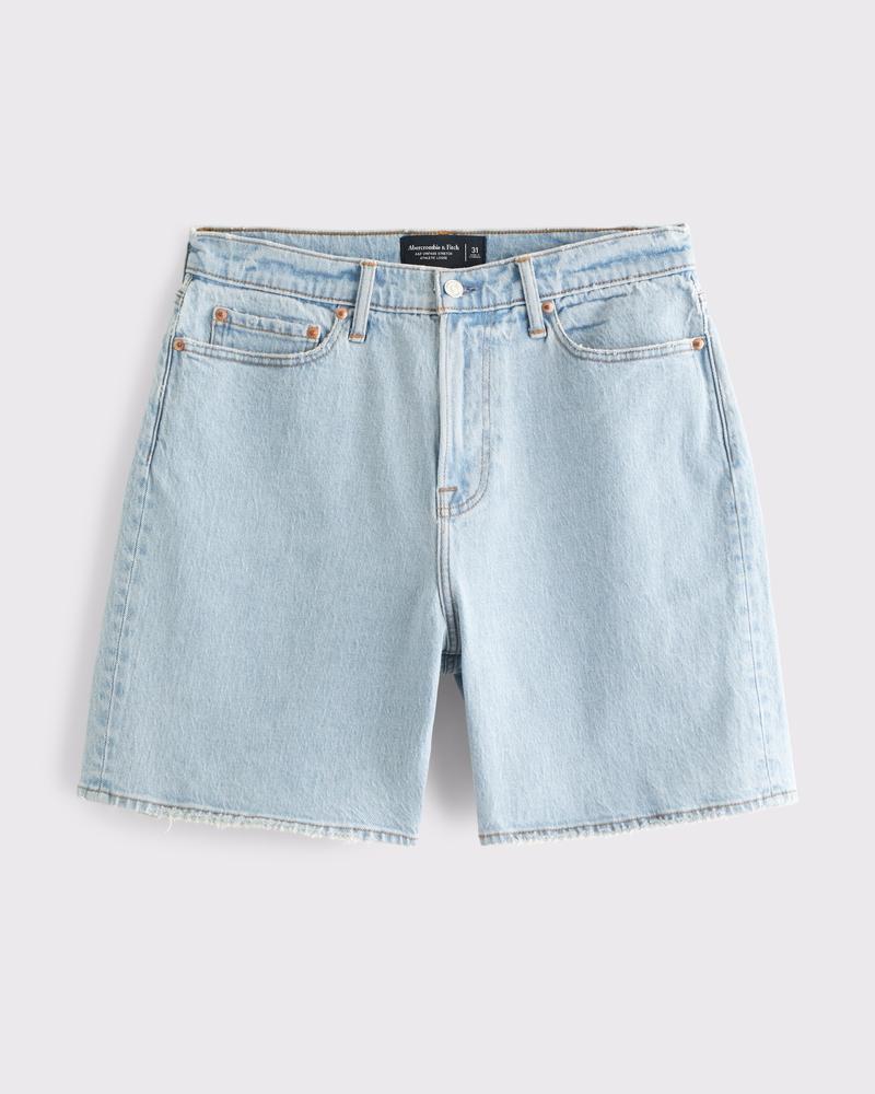Athletic Loose Denim Short Product Image