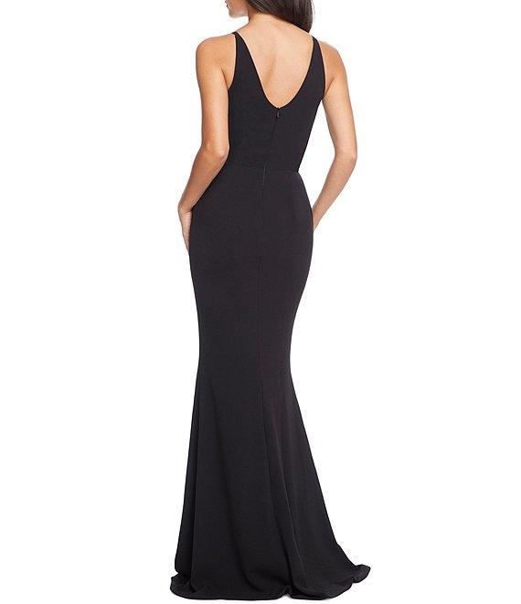 Dress the Population Jordan Deep V-Neck Sleeveless Side Front Slit Gown Product Image