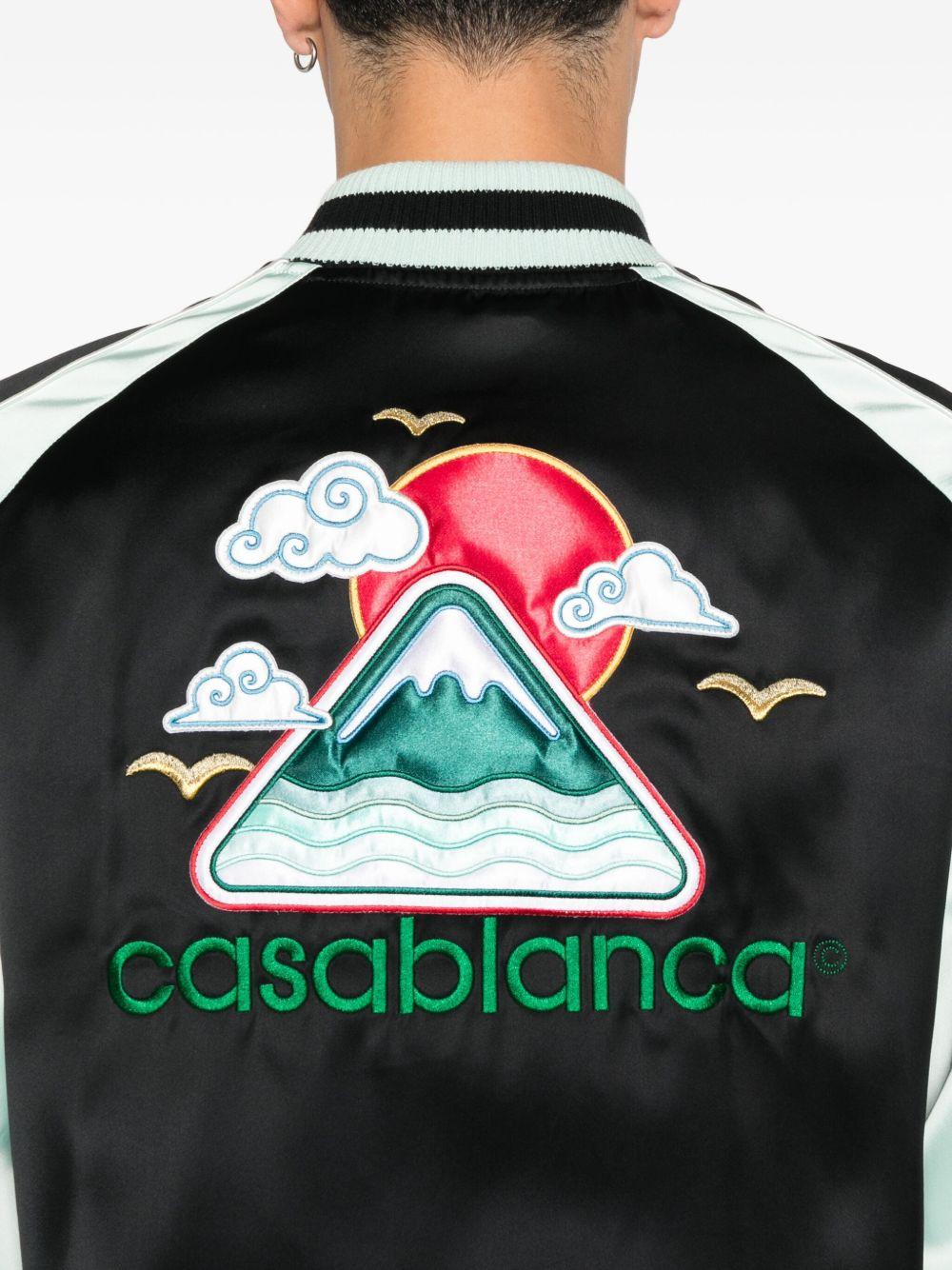 embroidered-logo bomber jacket Product Image