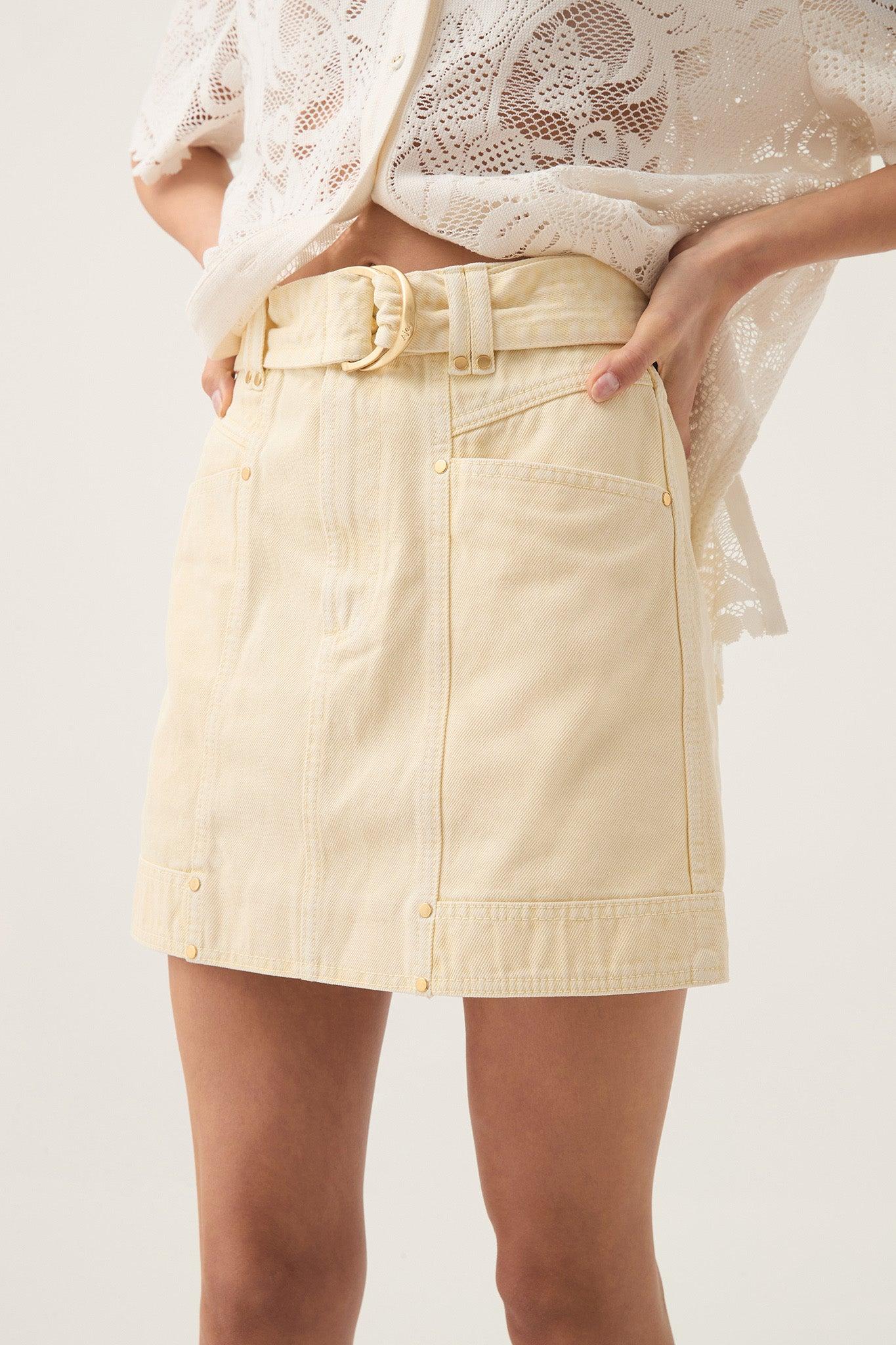 Ray Denim Mini Skirt Product Image