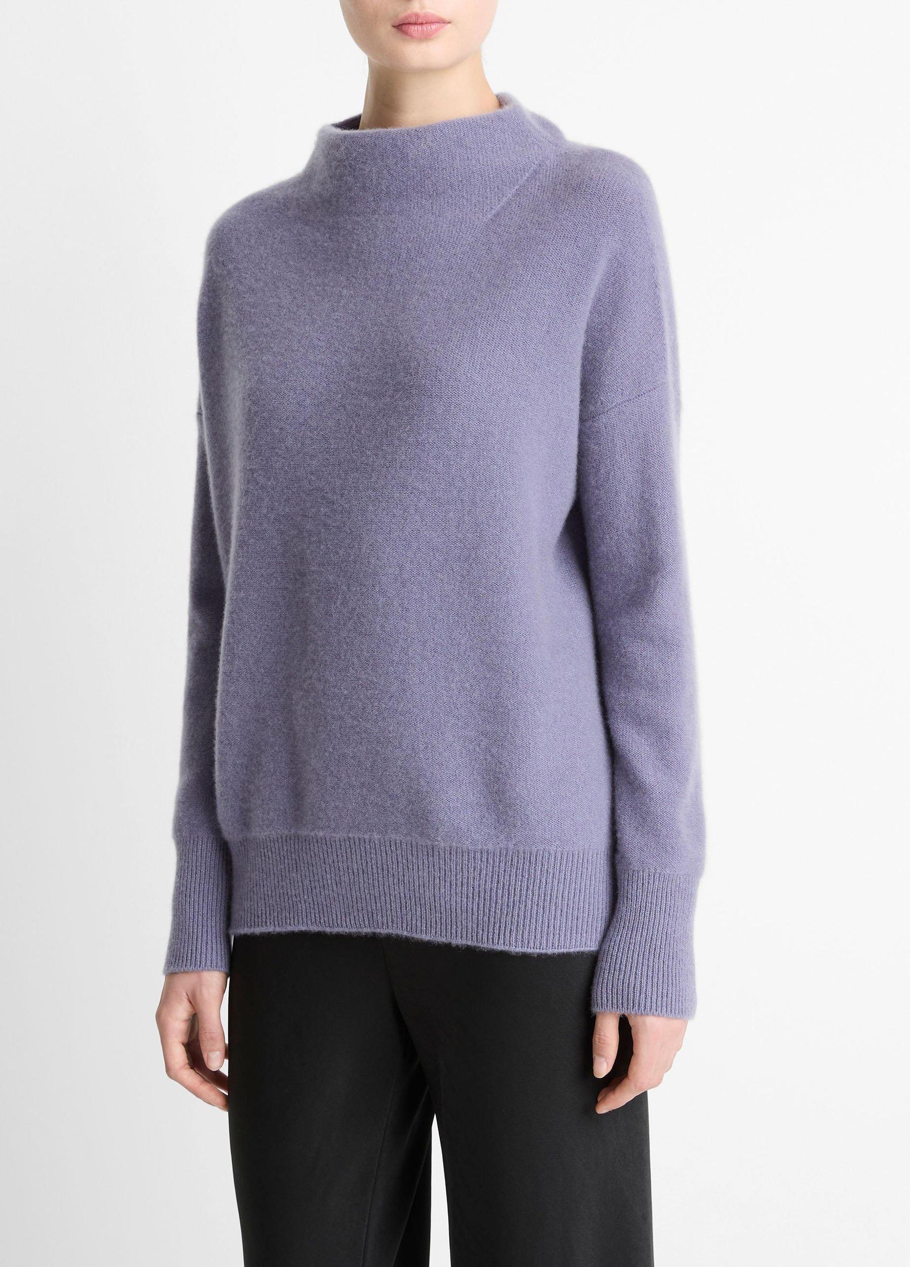 Plush Cashmere Funnel-Neck Sweater Product Image