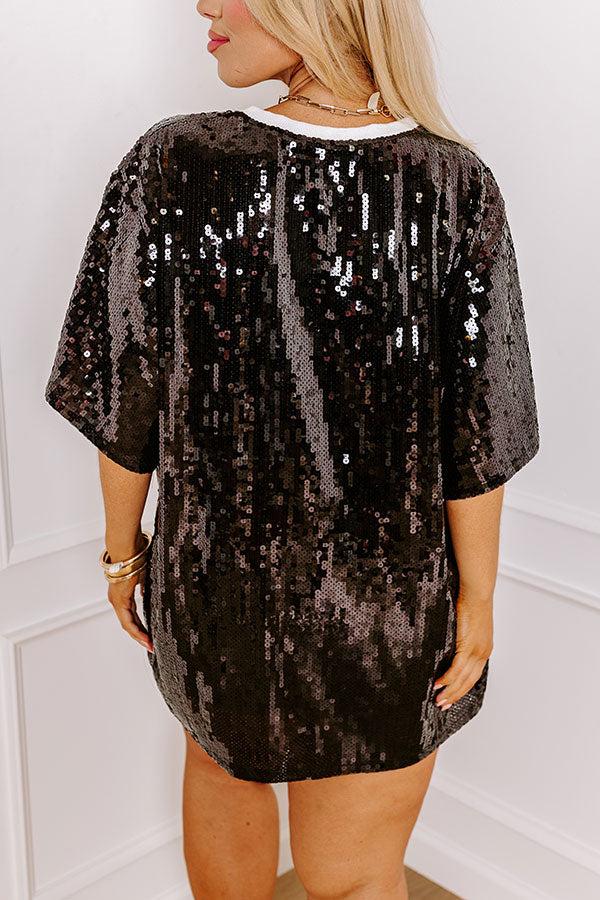 Gameday Sequin Tunic in Black Curves Product Image
