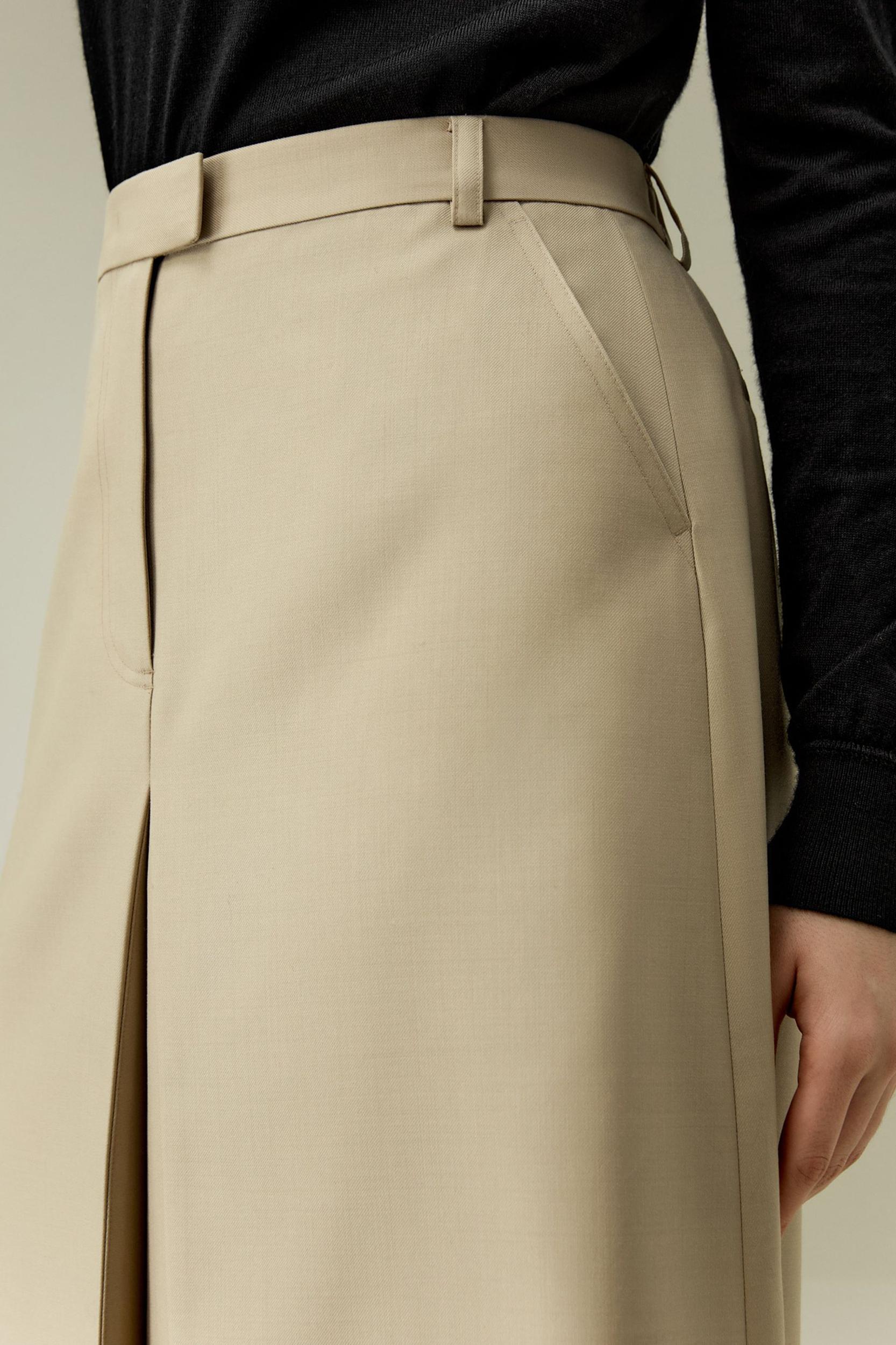 LILYSILK Womens Wool Skirt - Black Wool Silk - Perfect Wardrobe Staples Basic Style Bottoms 16 Product Image