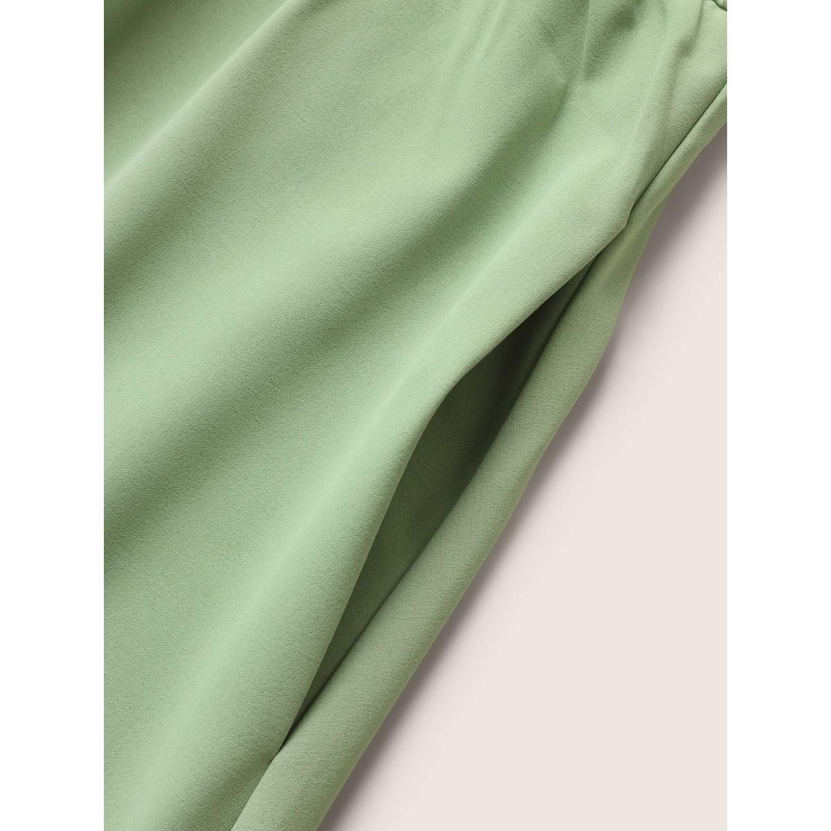 Plus Size Synthetic Texture Ruffle Cap Sleeve Dress Palemauve Women Elegant Texture V-neck Cap Sleeve Curvy BloomChic 28/5X Product Image