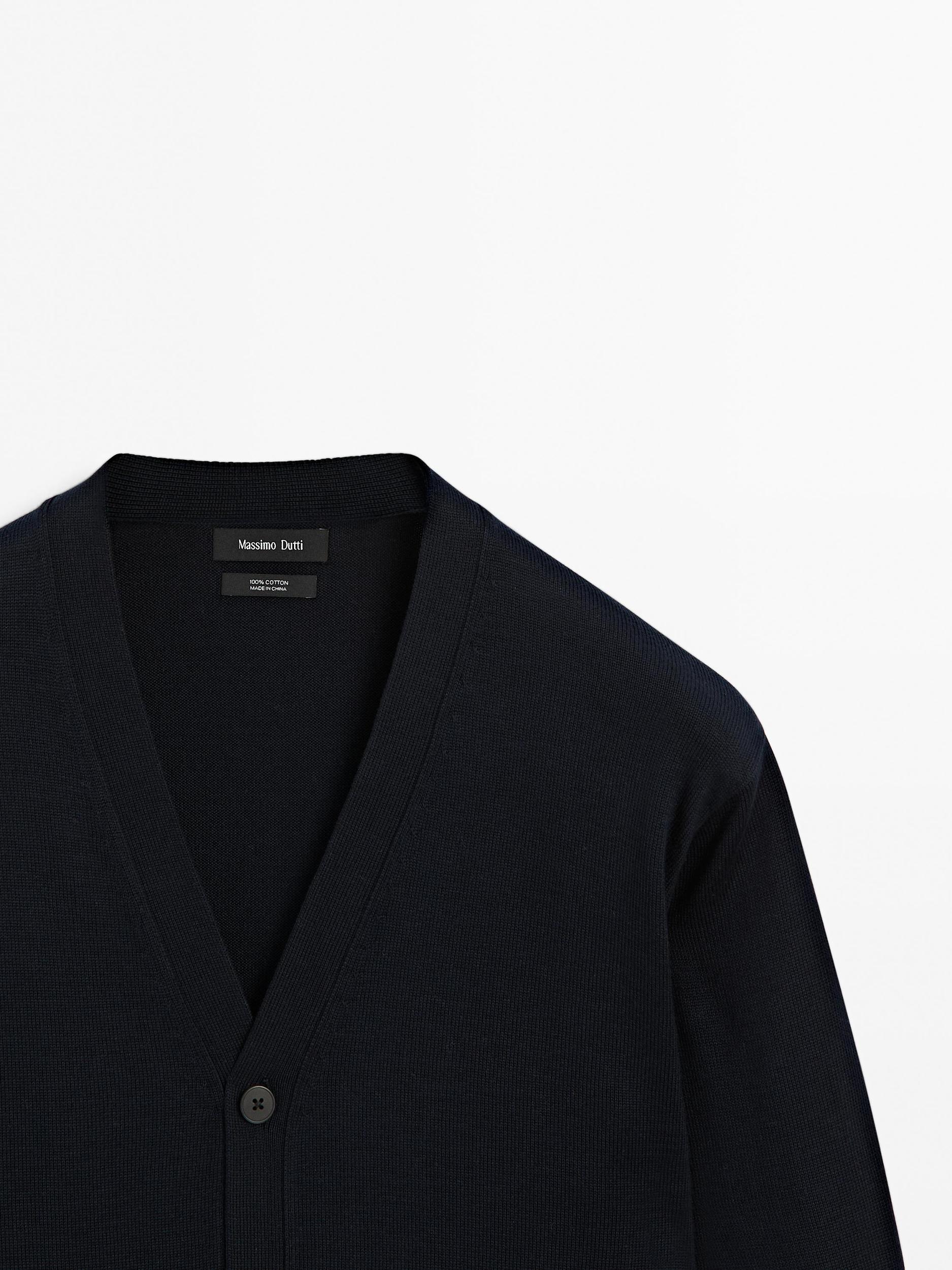 100% cotton knit cardigan Product Image