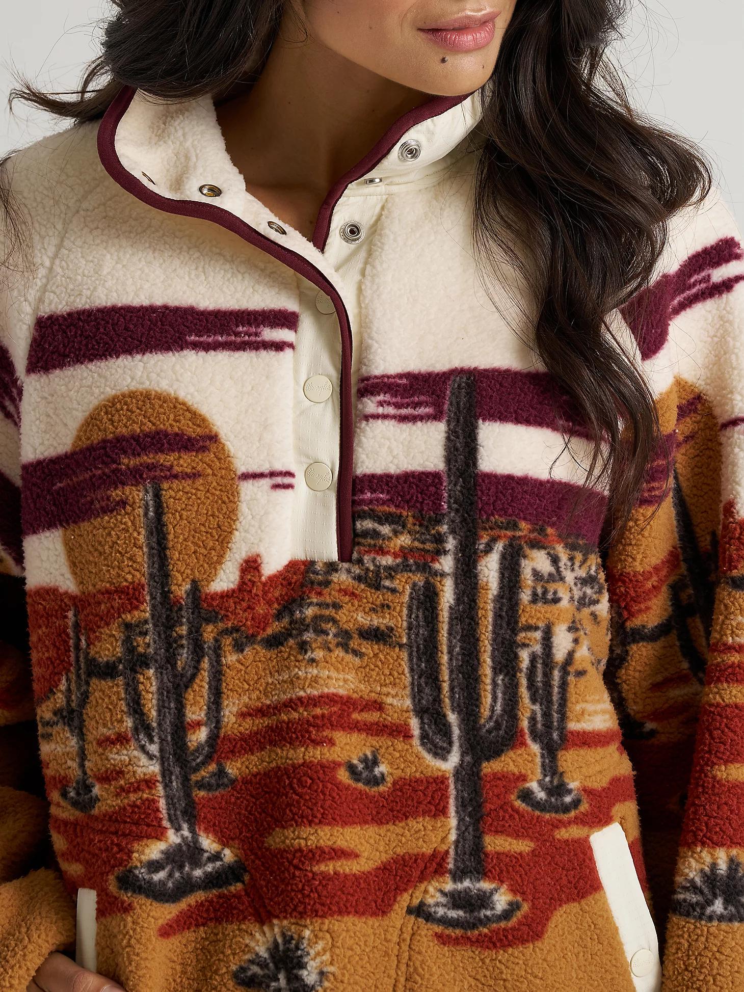 Women's Wrangler Retro® Half-Snap Sherpa Pullover | Women's JACKETS & OUTERWEAR | Wrangler® Product Image