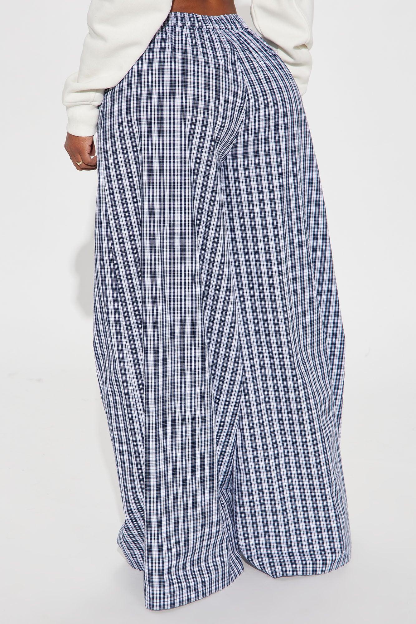 Eli Gingham Super Wide Boxer Pant - Navy/combo Product Image