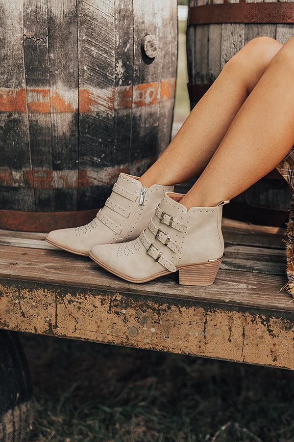 The Amazing Faux Leather Booties in Birch Product Image