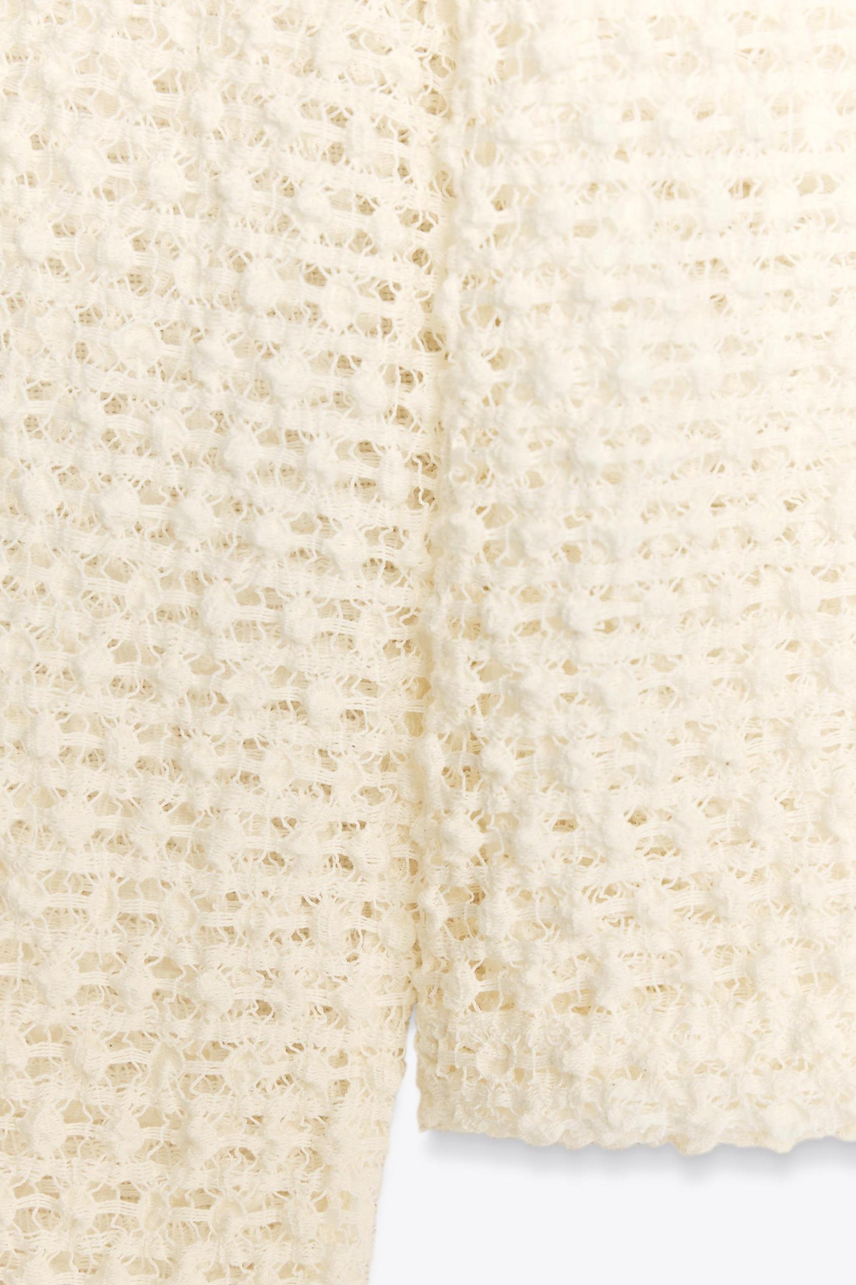 CROCHET LONG SLEEVE TOP Product Image