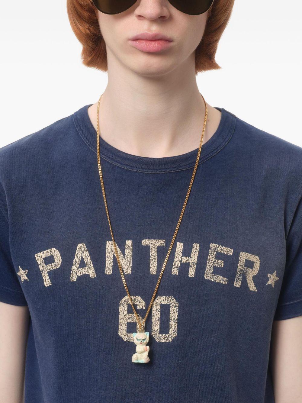 VALENTINO Garavani Navy Cotton T-shirt In Blue Product Image