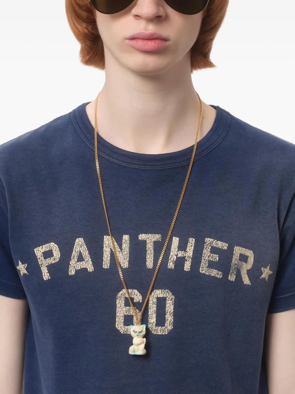 VALENTINO Garavani Navy Cotton T-shirt In Blue Product Image