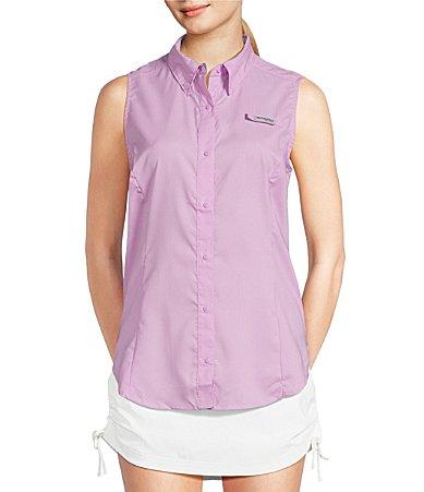 Columbia Womens Tamiami Collar Neck Sleeveless Button Front Shirt Product Image