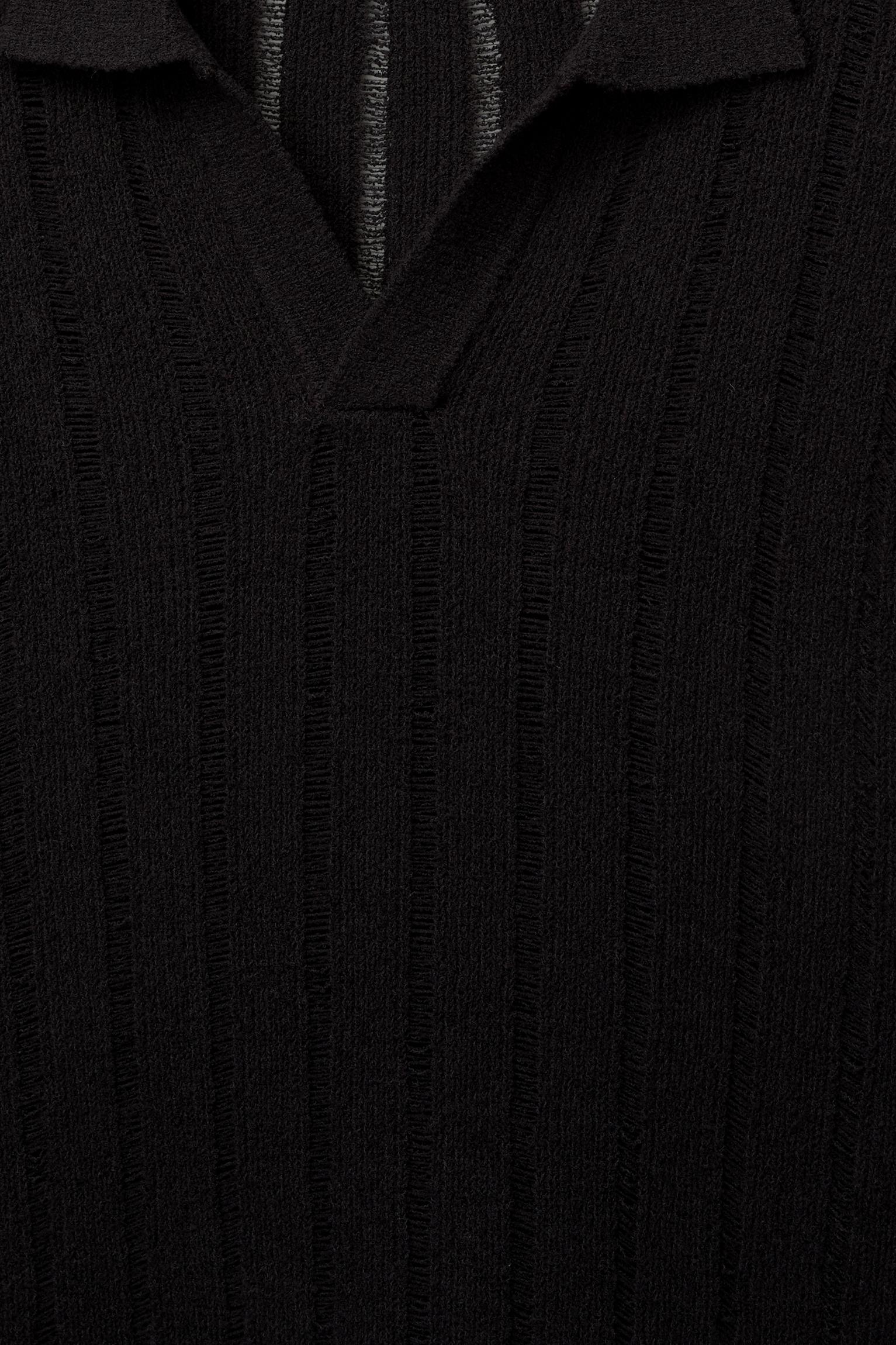 Short sleeve knit polo shirt Product Image